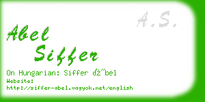 abel siffer business card